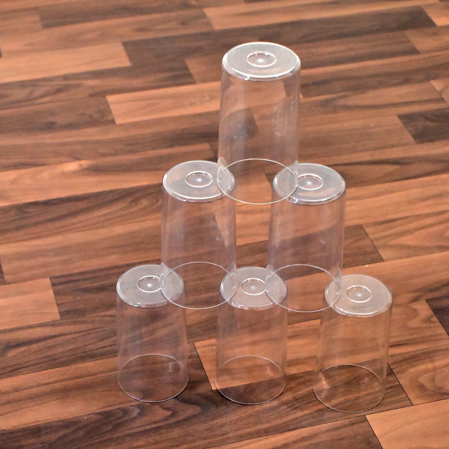 Classic Glass - 6 Pieces of Transparent ABS Unbreakable Glasses