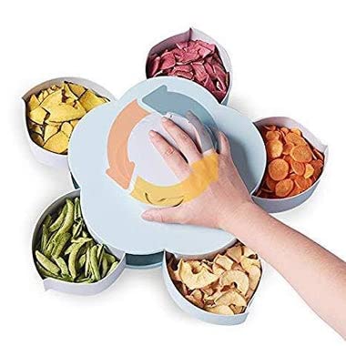5-Compartment Multipurpose Party Snack & Spice Box | Transparent Lid | Food-Grade ABS Plastic