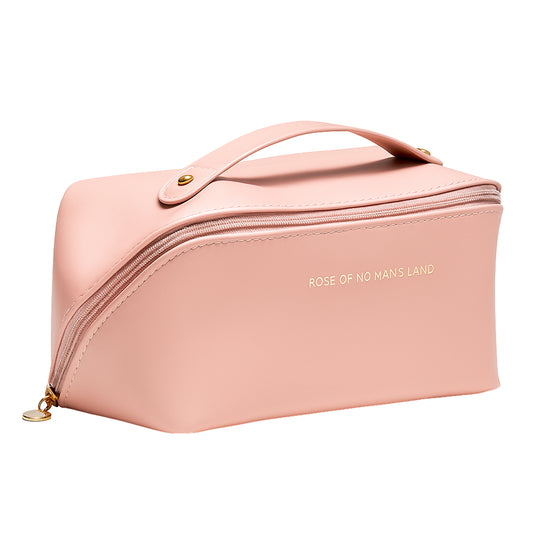 Premium Makeup Organizer Bag, Pink, 28 x 14 x 5 cm, Waterproof with Multiple Compartments