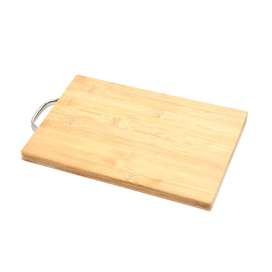 Thick Wooden Bamboo Cutting Board with Handle – 33 × 20 cm | Heavy-Duty & Reversible | Multipurpose Kitchen Chopper | For Fruits, Vegetables, Meat