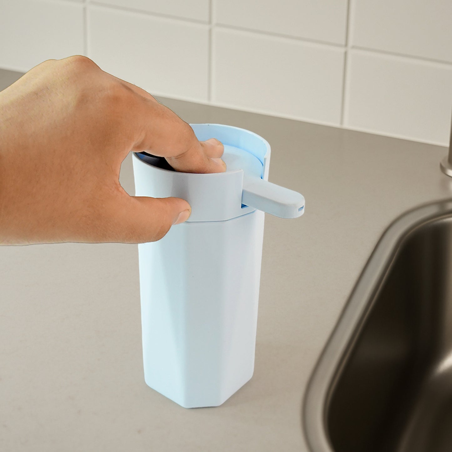 Soap Dispenser, 300ml, BPA-Free Plastic, Push-to-Dispense Design