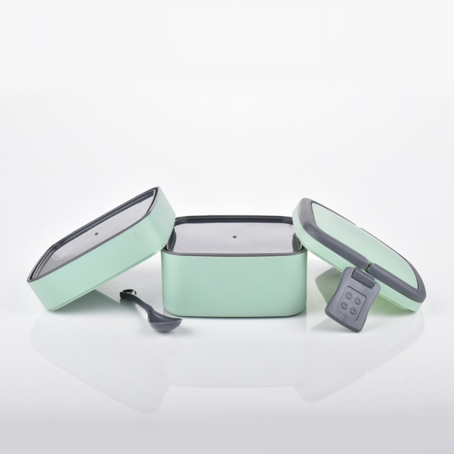 Green Double-Layer Portable Lunch Box