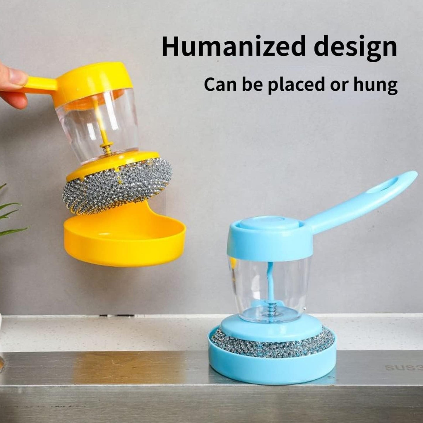 Handheld Soap Dispenser with Scrub