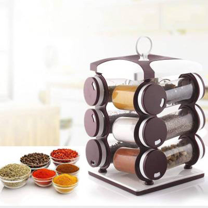 12-Piece Spice Jar Set – Durable & Space-Saving Kitchen Organizer