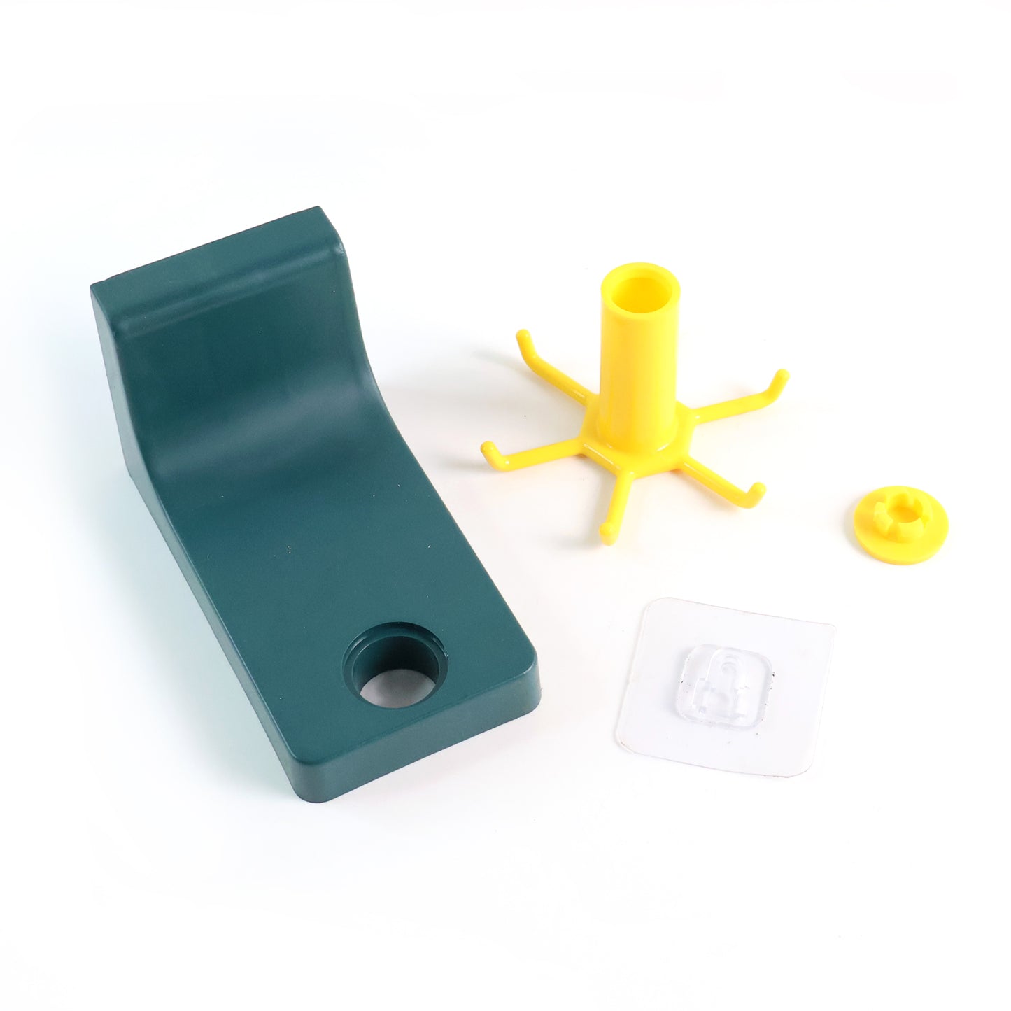 360-Degree Rotating Wall Hook Hanger, 6 Heavy Duty Hooks, Self-Adhesive, 15 x 9 x 10 cm