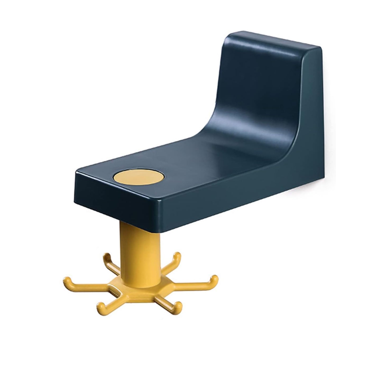 360-Degree Rotating Wall Hook Hanger, 6 Heavy Duty Hooks, Self-Adhesive, 15 x 9 x 10 cm