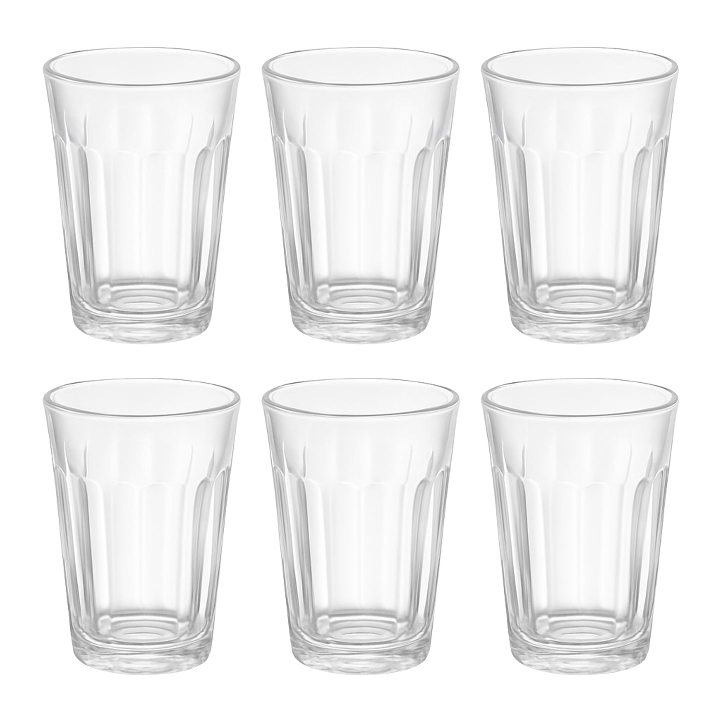 Traditional Cutting Chai Cup Set, 70ml, Unbreakable Plastic, Clear, Pack of 6