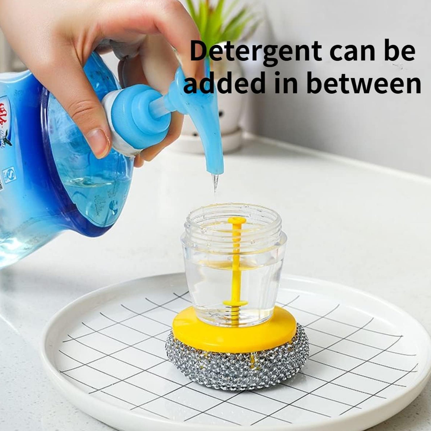 Handheld Soap Dispenser with Scrub