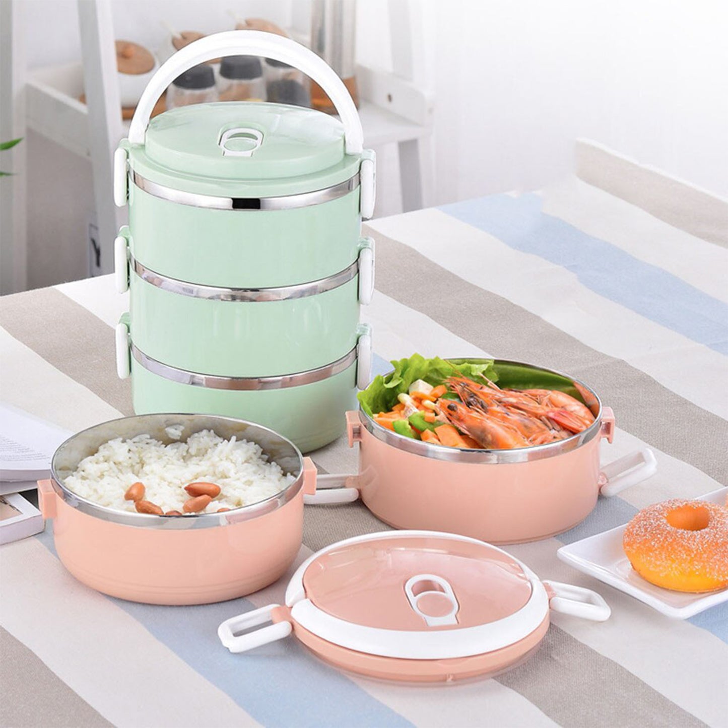 Multi-Layer Stainless Steel Hot Lunch Box