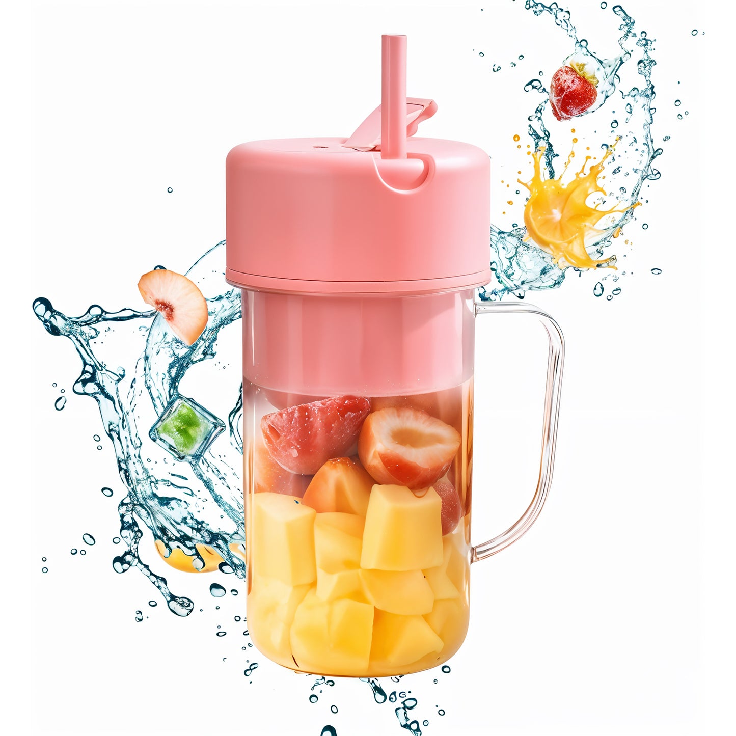Portable USB Rechargeable Juicer Blender | 420ML | 6 Stainless Steel Blades | Built-In Safety | Travel-Friendly