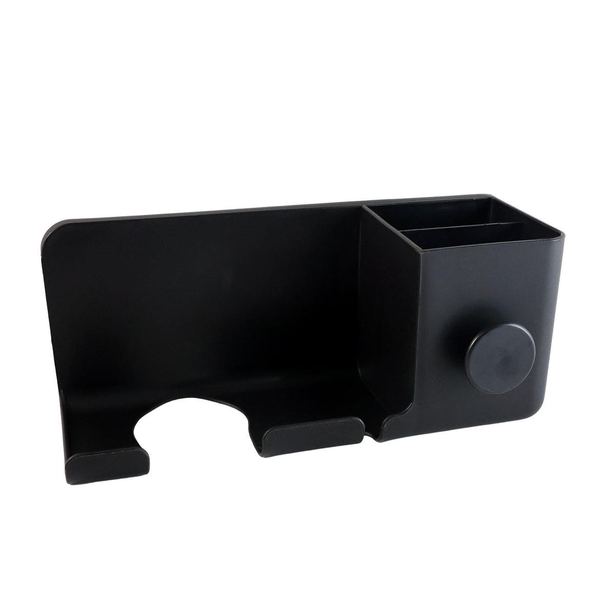 Wall Mounted Hair Dryer Holder With Multipurpose Organizer Shelf And Hook
