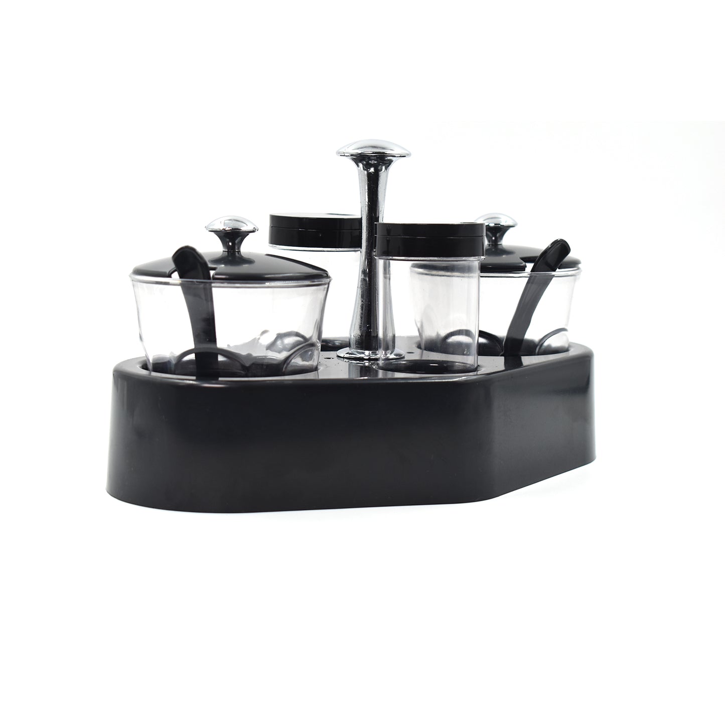 Multipurpose Airtight Spice Box – 4 Removable Cups | Elegant Dual-Color Design | 200ml Capacity