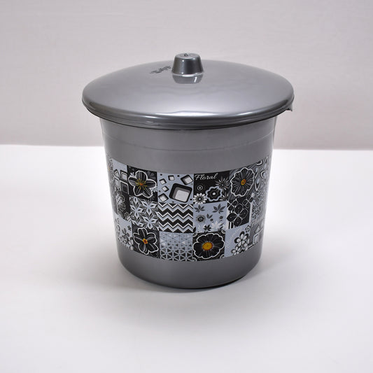 7-Piece Bathroom Set, Virgin Plastic, Tub Bucket Dustbin Mug Stool, 42 x 43 x 35 cm