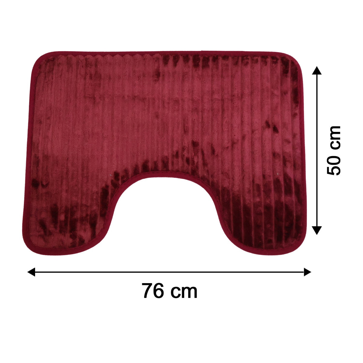 3 In 1 Anti Slip Bathroom Mat Set With Contour Mat And Lid Cover (3 Pc Set Mix Color)