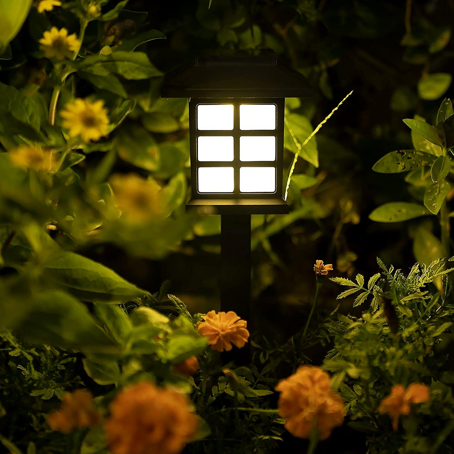 Waterproof Solar Garden Pathway Lights, Pack of 2, LED Landscape Lights, Warm White, 21 cm