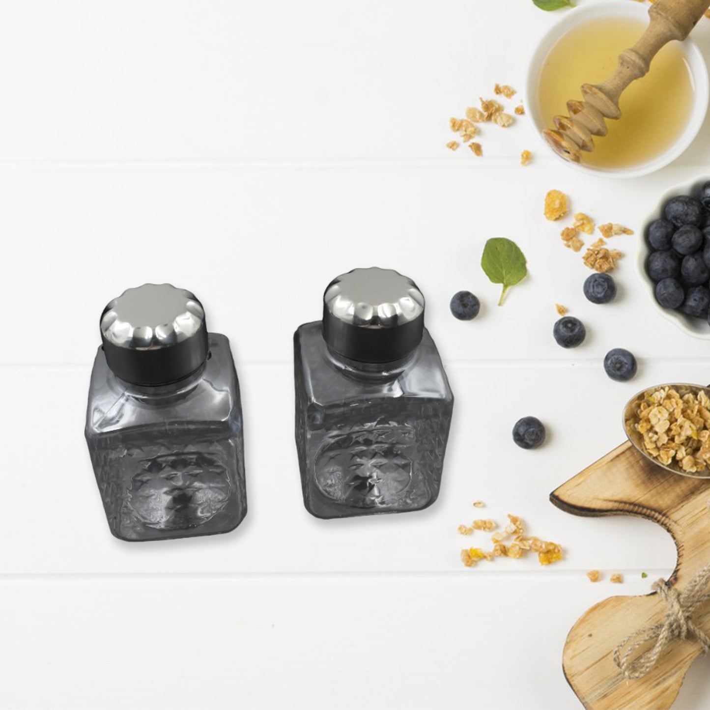 Revolving 16-Bottle Spice Rack with Square Containers – Space-Saving, Stylish, and Easy to Use for Your Kitchen & Dining