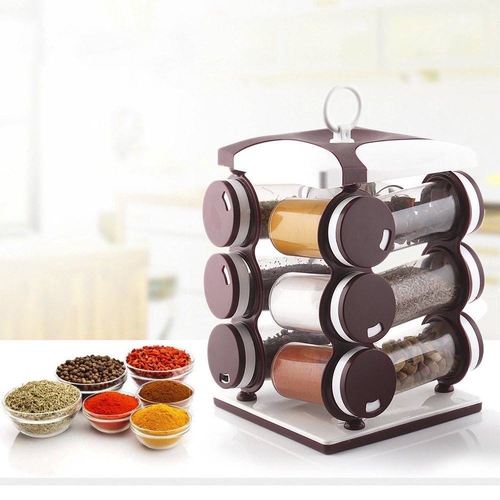 12-Piece Spice Jar Set – Durable & Space-Saving Kitchen Organizer
