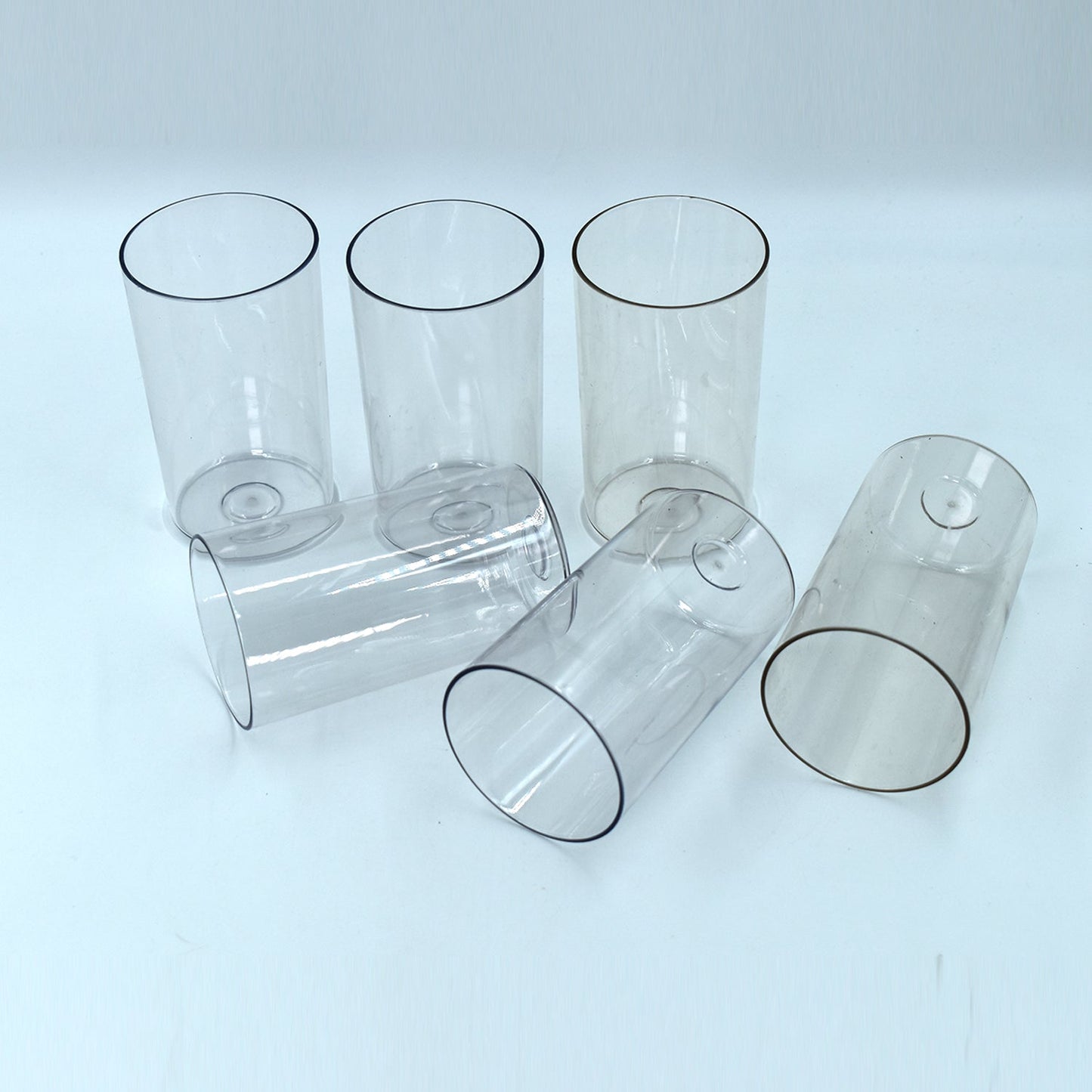 Classic Glass - 6 Pieces of Transparent ABS Unbreakable Glasses