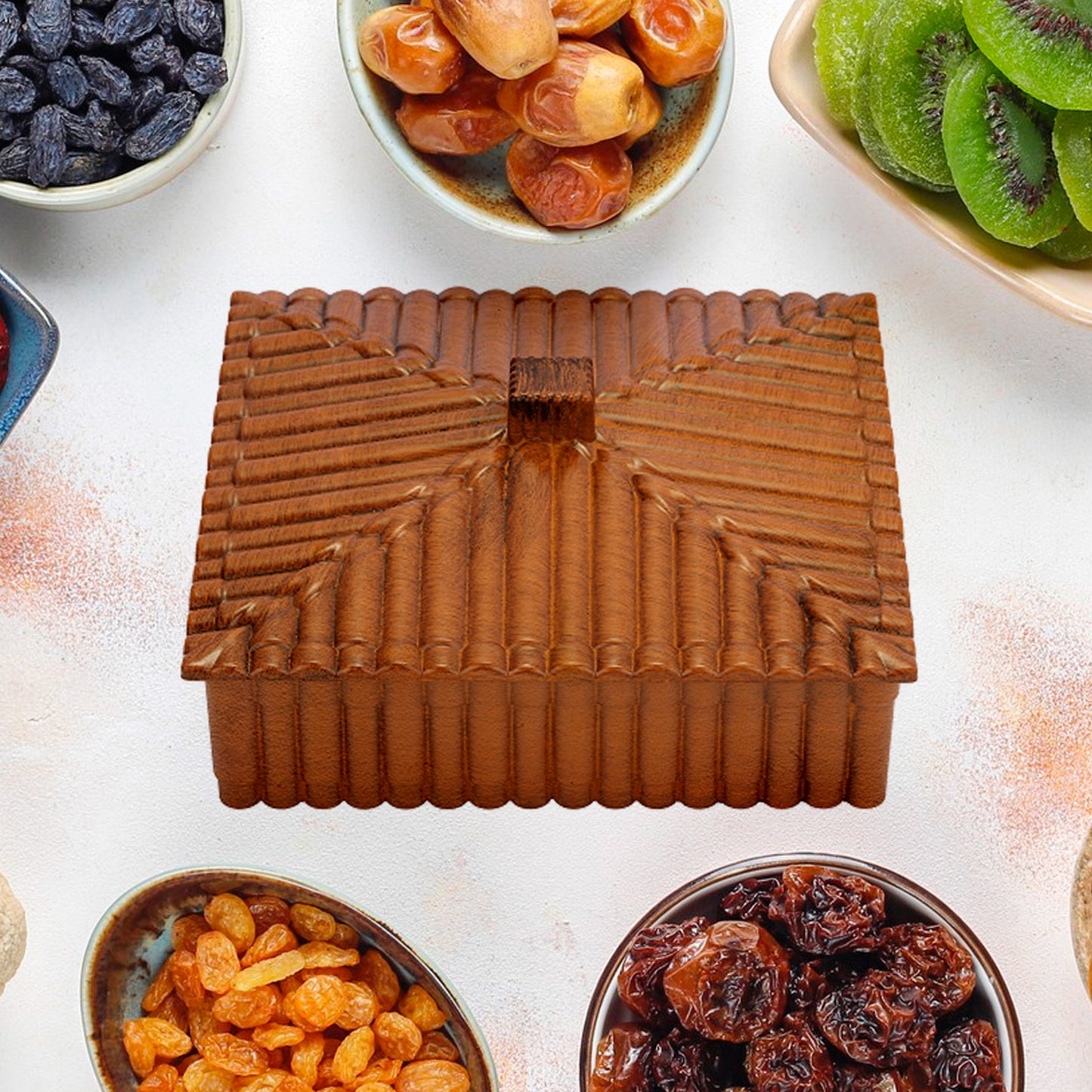 Multipurpose 4-Compartment Dry Fruit & Sweet Box ā Elegant Storage & Gift Option
