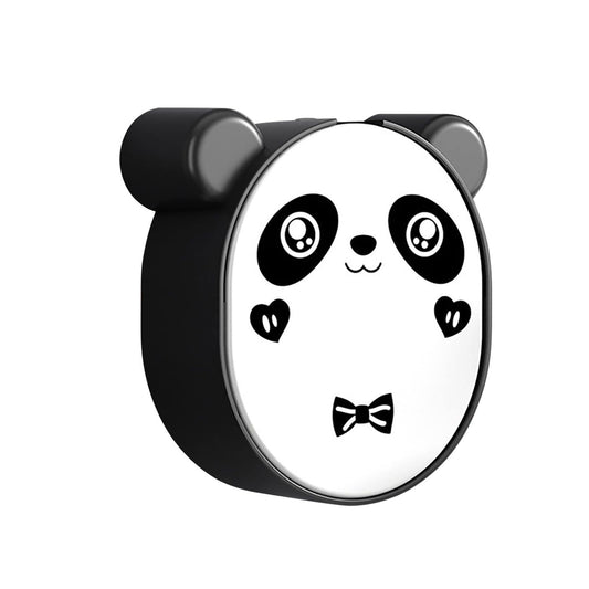Wall-Mounted Panda Soap Holder, No-Drill Installation, 12 x 12 x 5 cm, Black and White