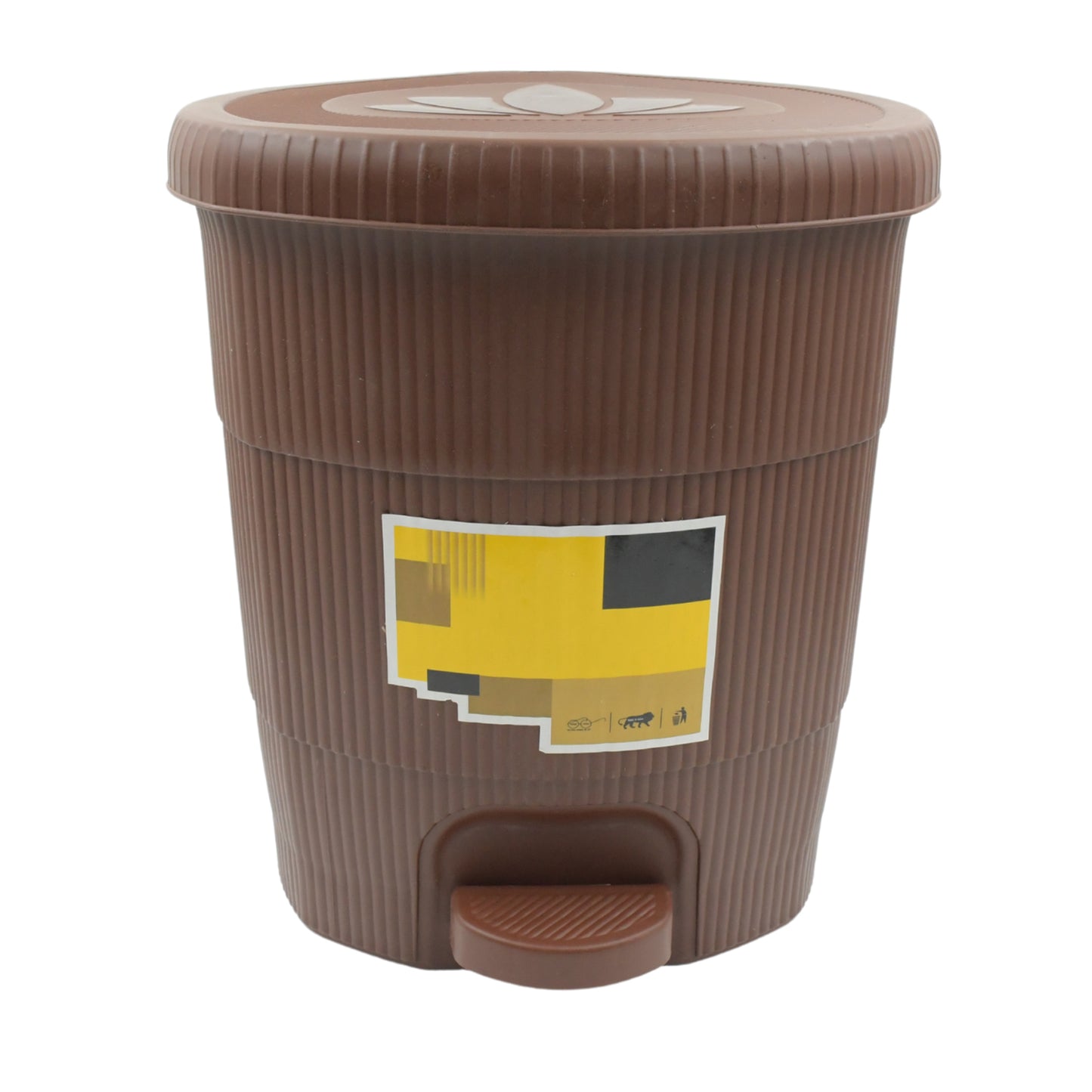 Mini Plastic Pedal Dustbin with Lid | 8L Compact Foot-Operated Trash Can for Home, Kitchen, Office, Car – Hands-Free Waste Bin (1 Pc)