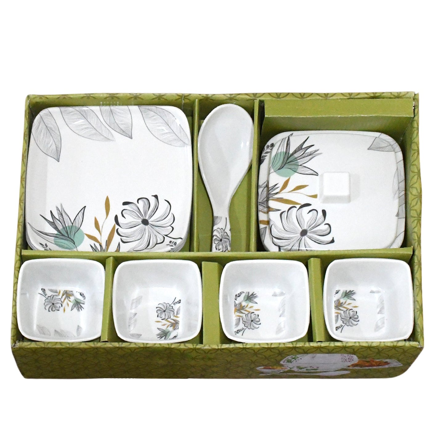 Divine Lunch Tableware Dinner Set – 11 Pcs | Elegant Plastic Dining Set for Home & Outdoor Use