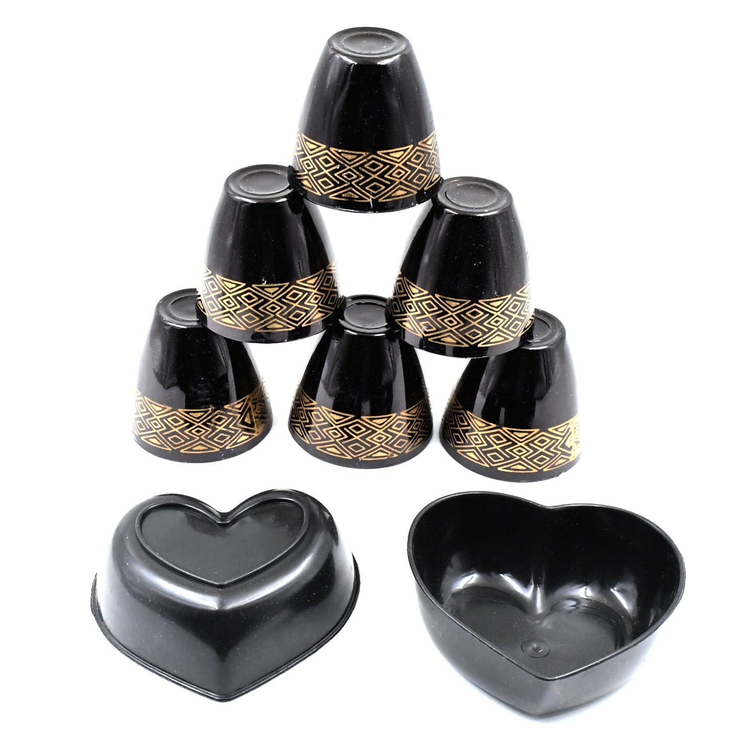 2 Bowl & 6 Glass Snack Set (8-Piece Set) – Elegant & Functional Serving Set