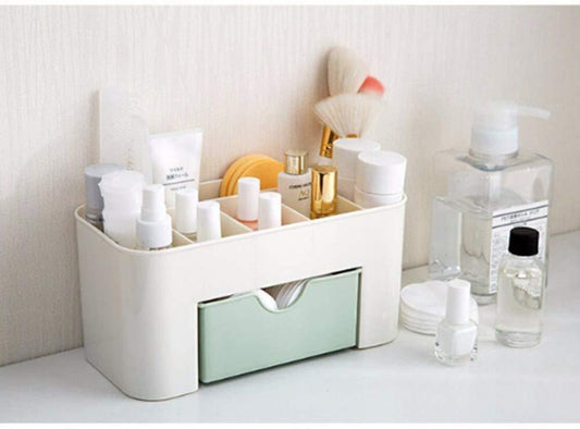 360° Rotating Makeup & Cutlery Organizer – Stylish Storage Box for Desk & Vanity