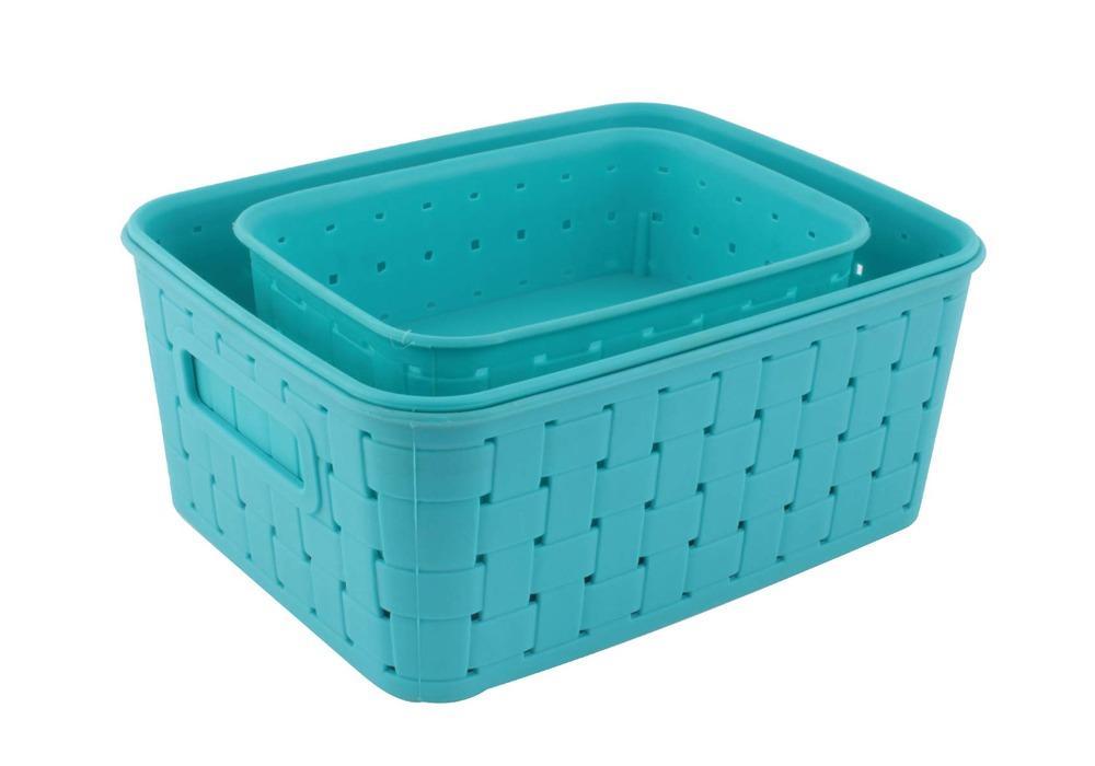 Kitchen Storage - Smart Baskets for Storage (Set of 3, Sky Blue)