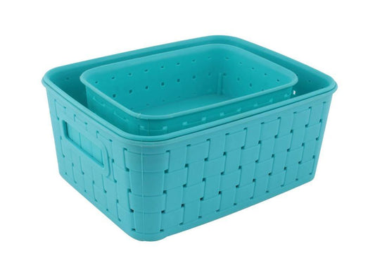 Kitchen Storage - Smart Baskets for Storage (Set of 3, Sky Blue)