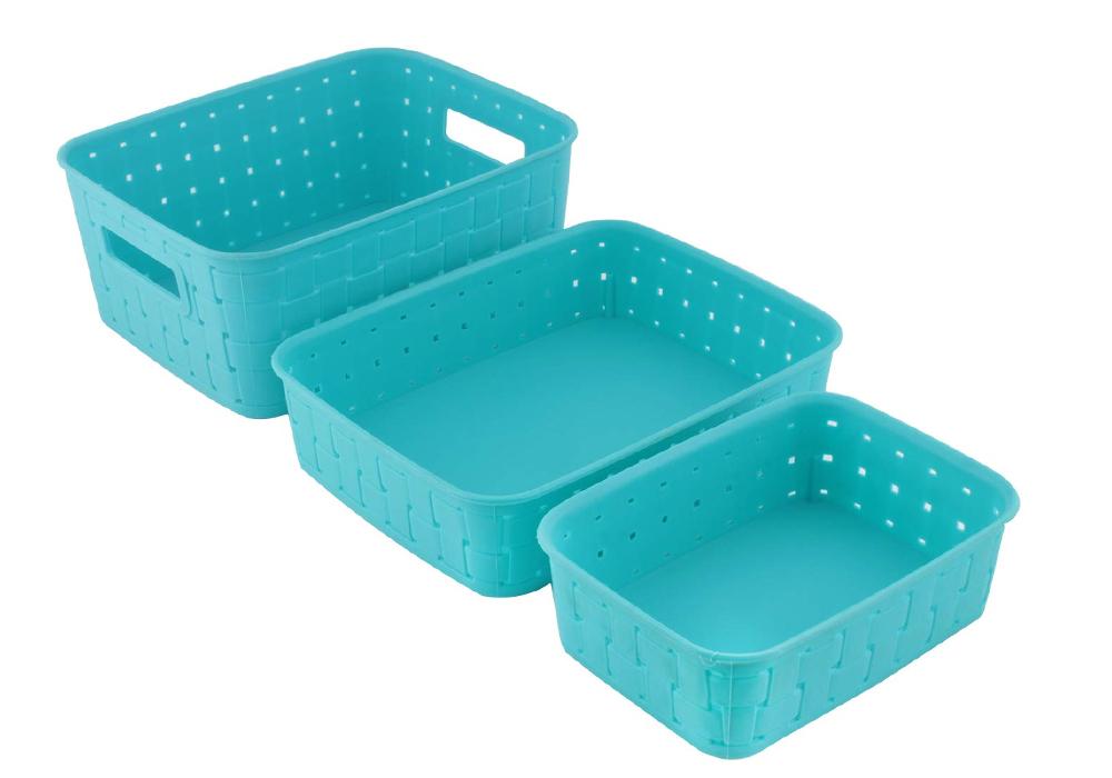 Kitchen Storage - Smart Baskets for Storage (Set of 3, Sky Blue)