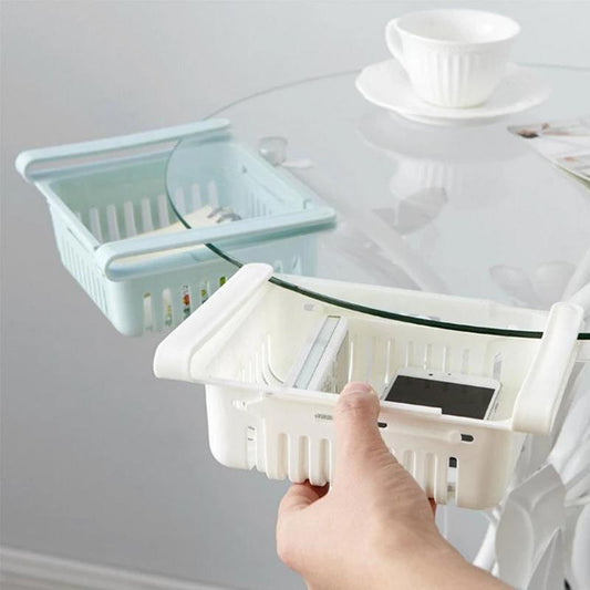 Adjustable Fridge Organizer Drawer – Space-Saving Sliding Storage Basket (1 Pc)