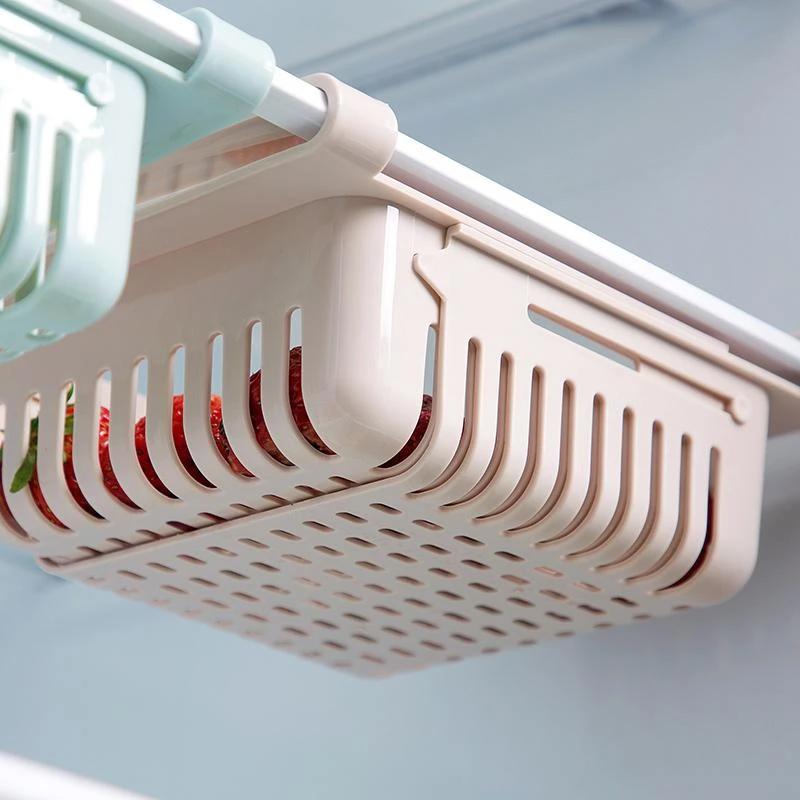 Adjustable Fridge Organizer Drawer – Space-Saving Sliding Storage Basket (1 Pc)