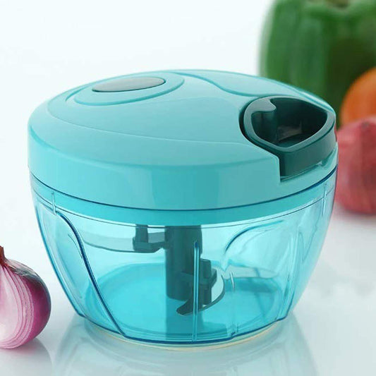 Manual Stainless Steel Blades Compact Hand Held Vegetable Chopper/Slicer