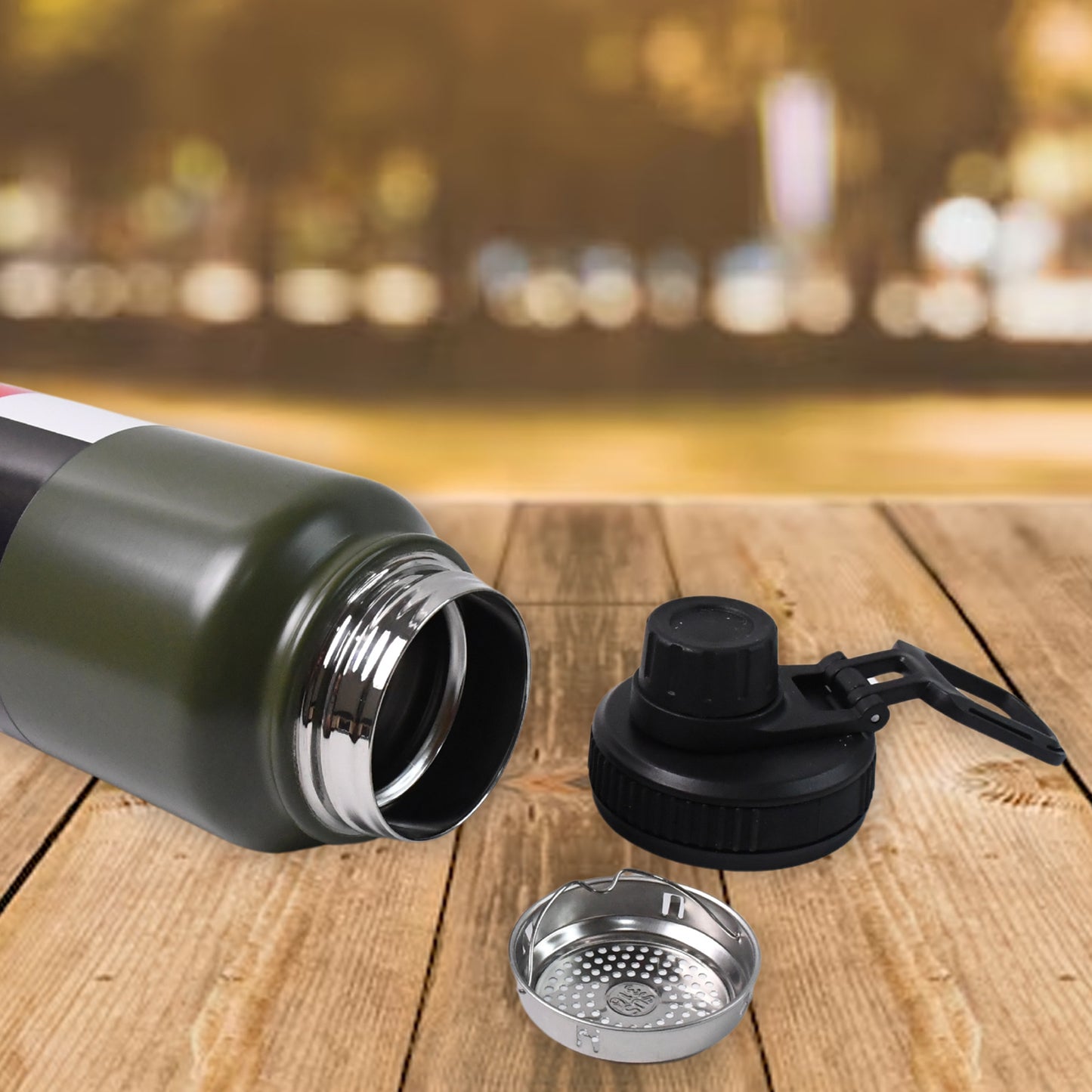 1L Stainless Steel Vacuum-Insulated Water Bottle – Hot & Cold for Hours (Mix Color)