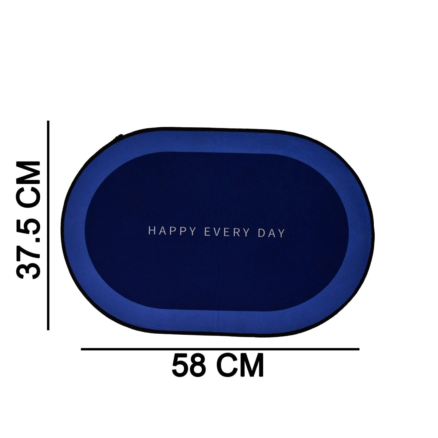 Bathroom Floor Mat  Fast Absorbing  Slip-resistant Oval Design