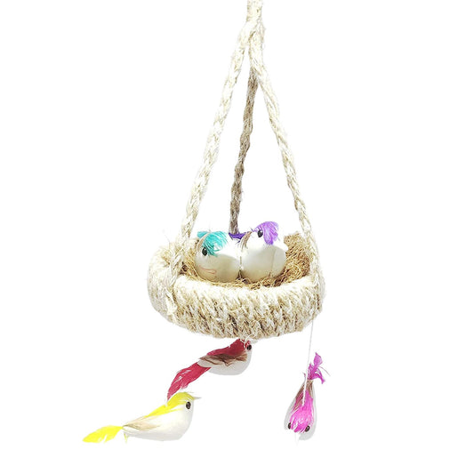 Handcrafted Jute Bird Nest Jhumar – Hanging Chidiyan Ka Ghosla for Balcony & Living Room Decor