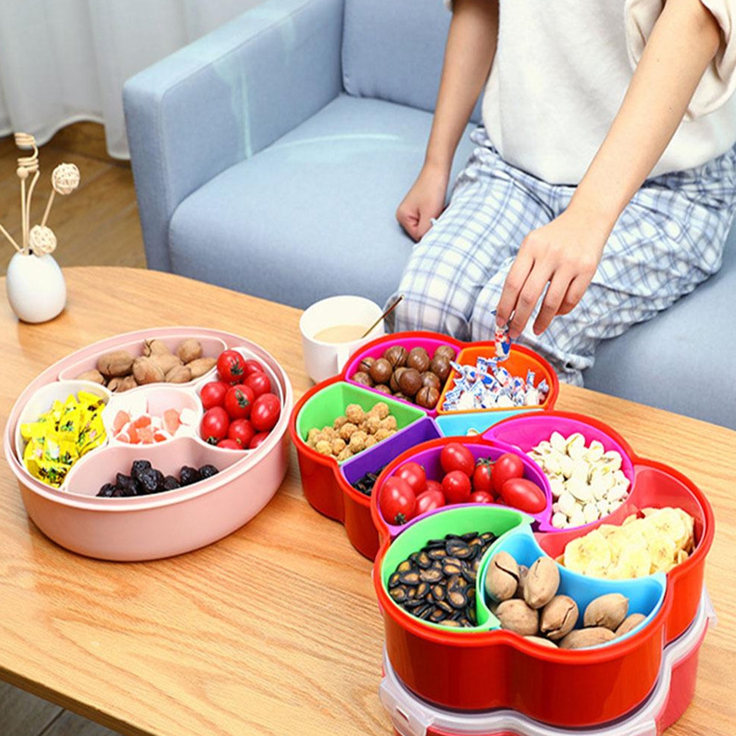 5-Compartment Party Food Storage Snack Box