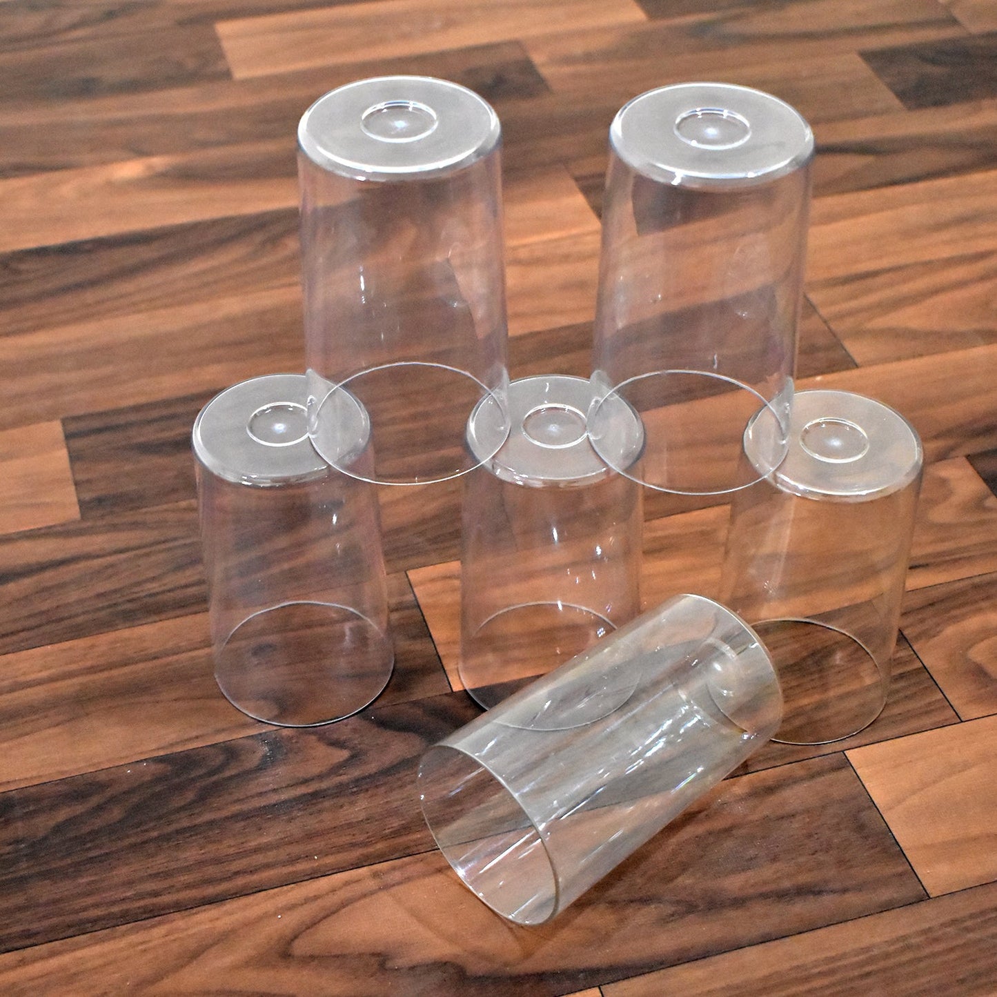 Classic Glass - 6 Pieces of Transparent ABS Unbreakable Glasses