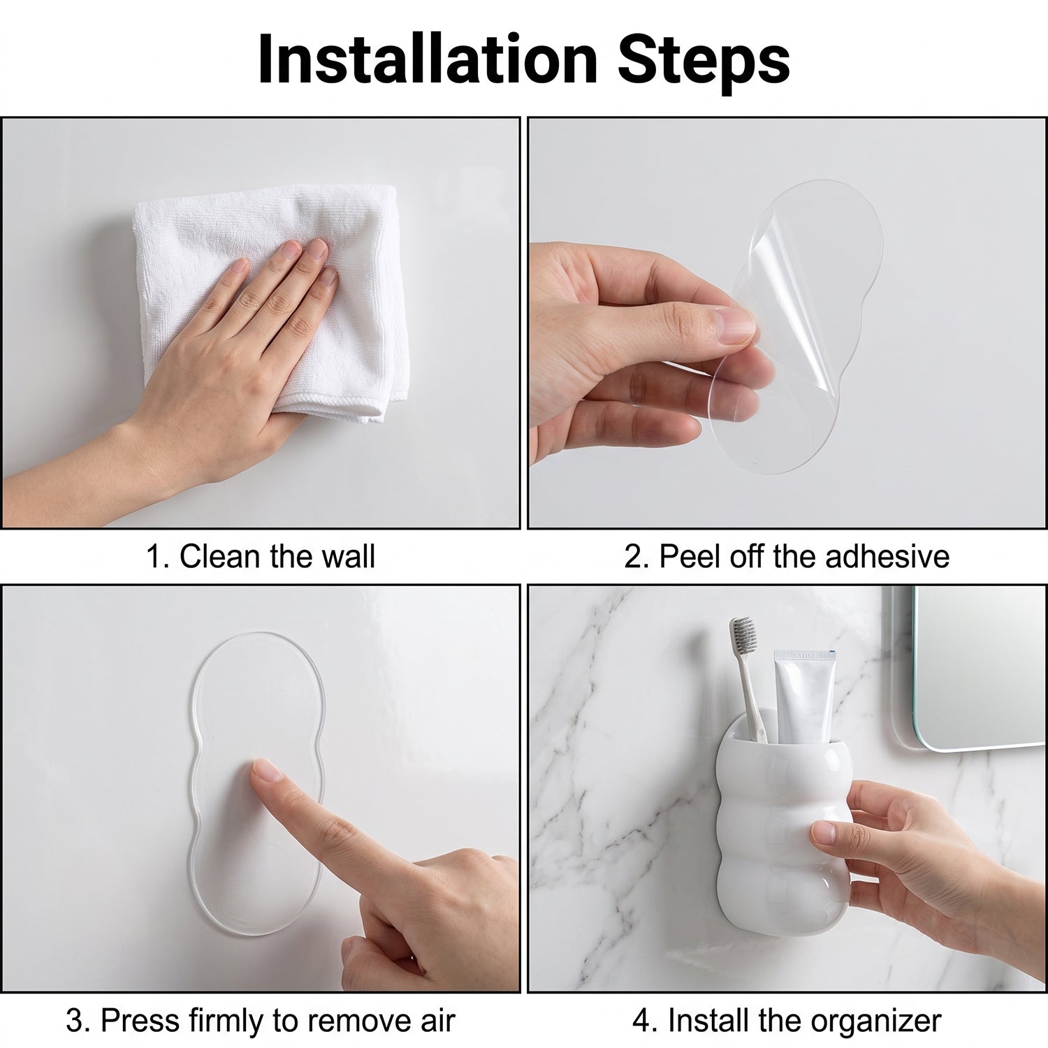 Plastic Caterpillar Shape Self-adhesive Wall Toothbrush And Storage Holder (1 Pc)