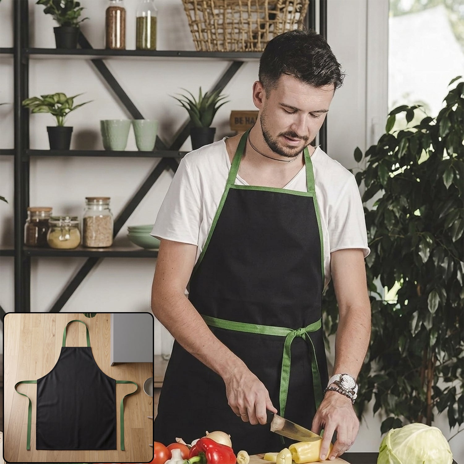 Adjustable Kitchen Cooking Apron For Chefs Baking Cleaning And Gardening (1 Pc)