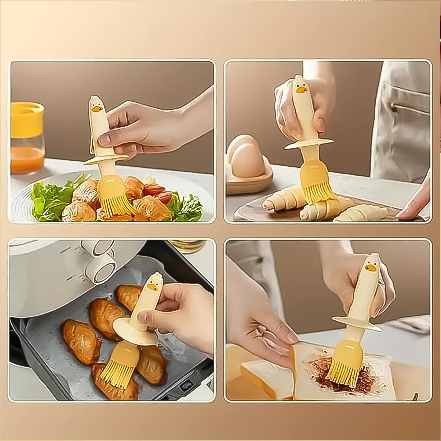 2-in-1 Silicone Oil Dispenser Bottle with Basting Brush – Perfect for Cooking, BBQ, Baking & More!