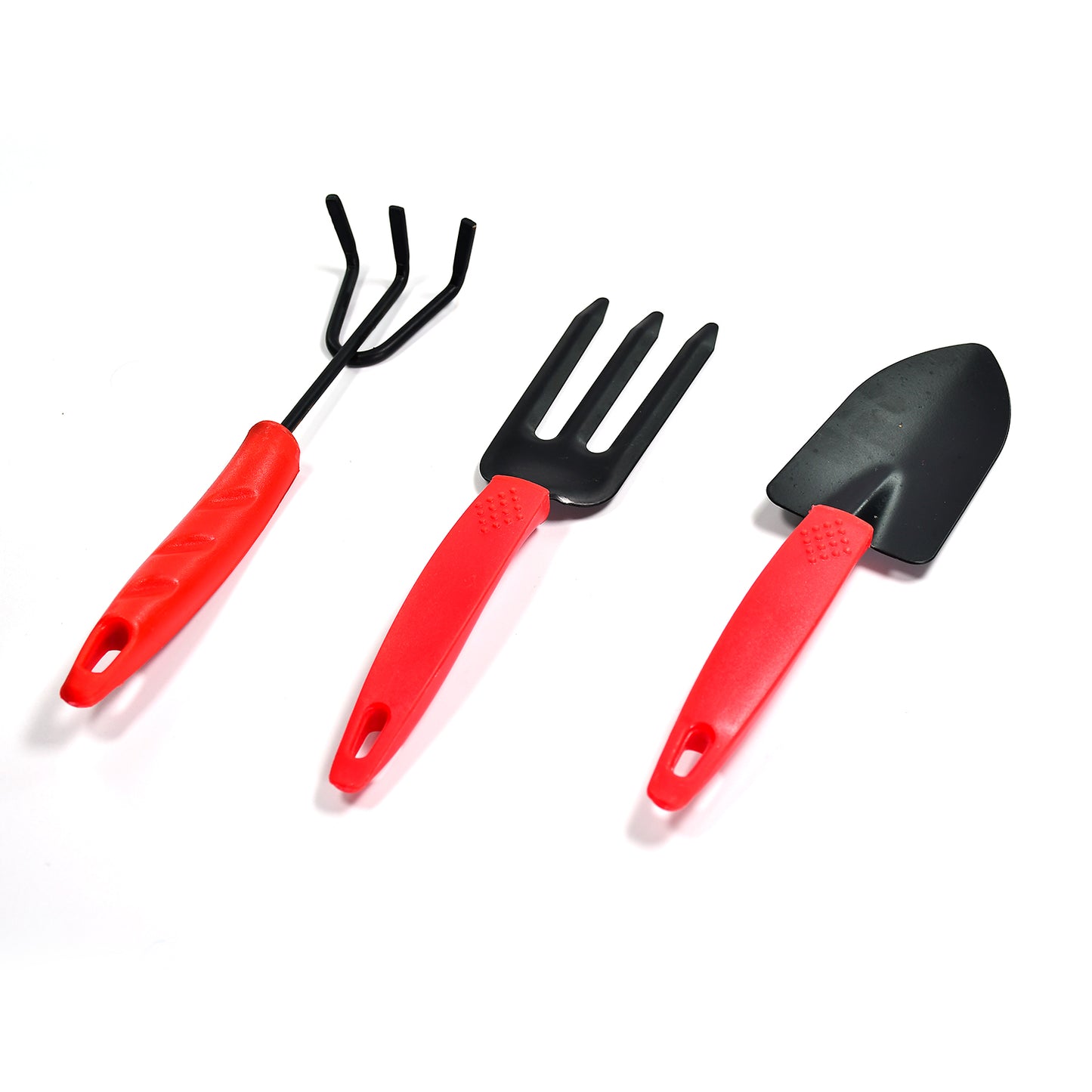 3-Piece Gardening Tool Set – Small Hand Cultivator, Trowel & Garden Fork | Rustproof Carbon Steel Tools with Ergonomic Grip | Ideal for Home Garden, Pots & Indoor Plants