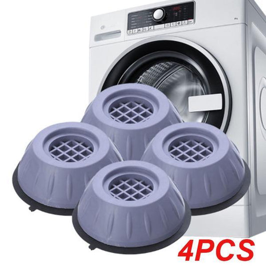 Anti-Vibration Washing Machine Support Pads, 4 Pack, Grey, 9cm Base, Multi-Purpose Appliance Levelling Feet for Washers, Refrigerators