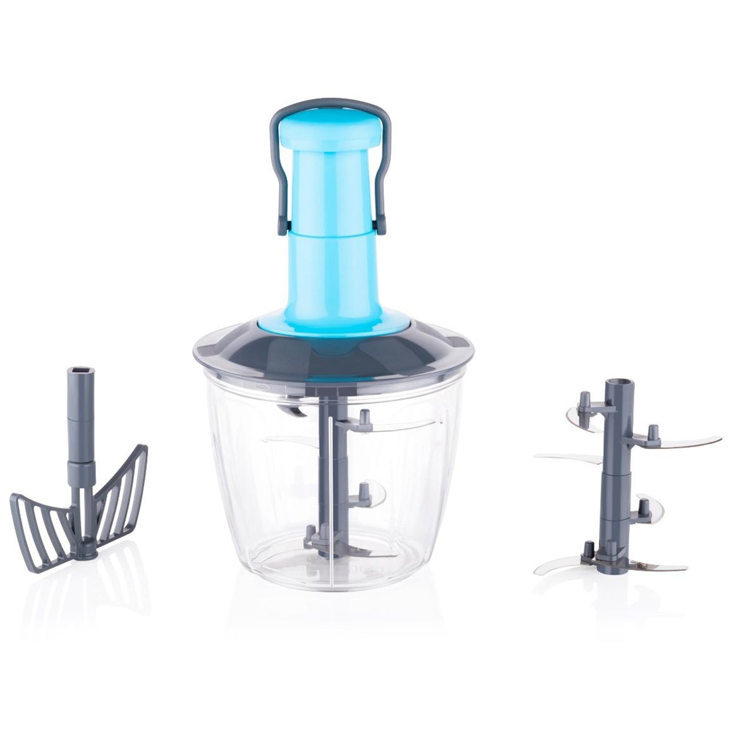 6-Blade Manual Food & Fruit Chopper (1100 ML) – Hand-Press Vegetable Chopper & Mixer