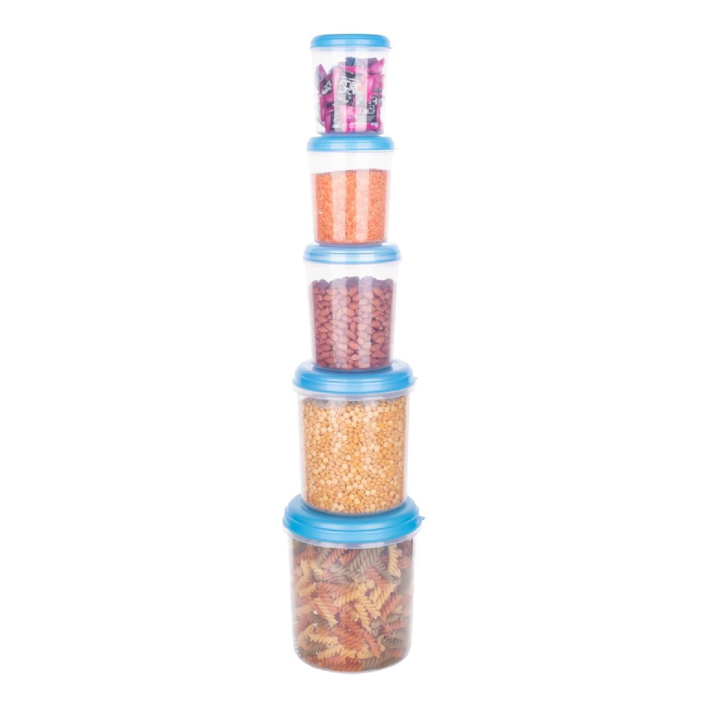 Plastic Transparent Airtight Container Set - 5 Pcs