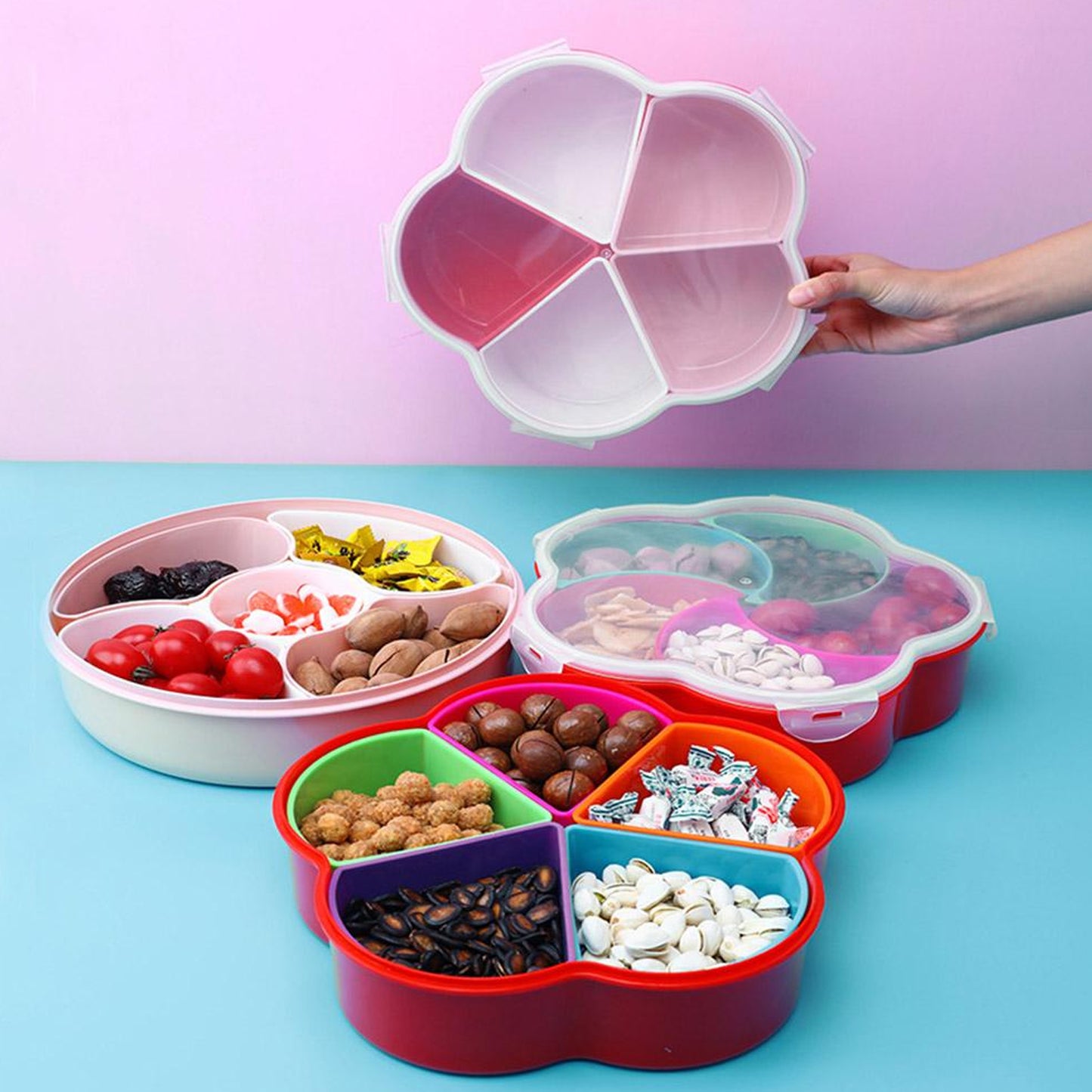5-Compartment Party Food Storage Snack Box