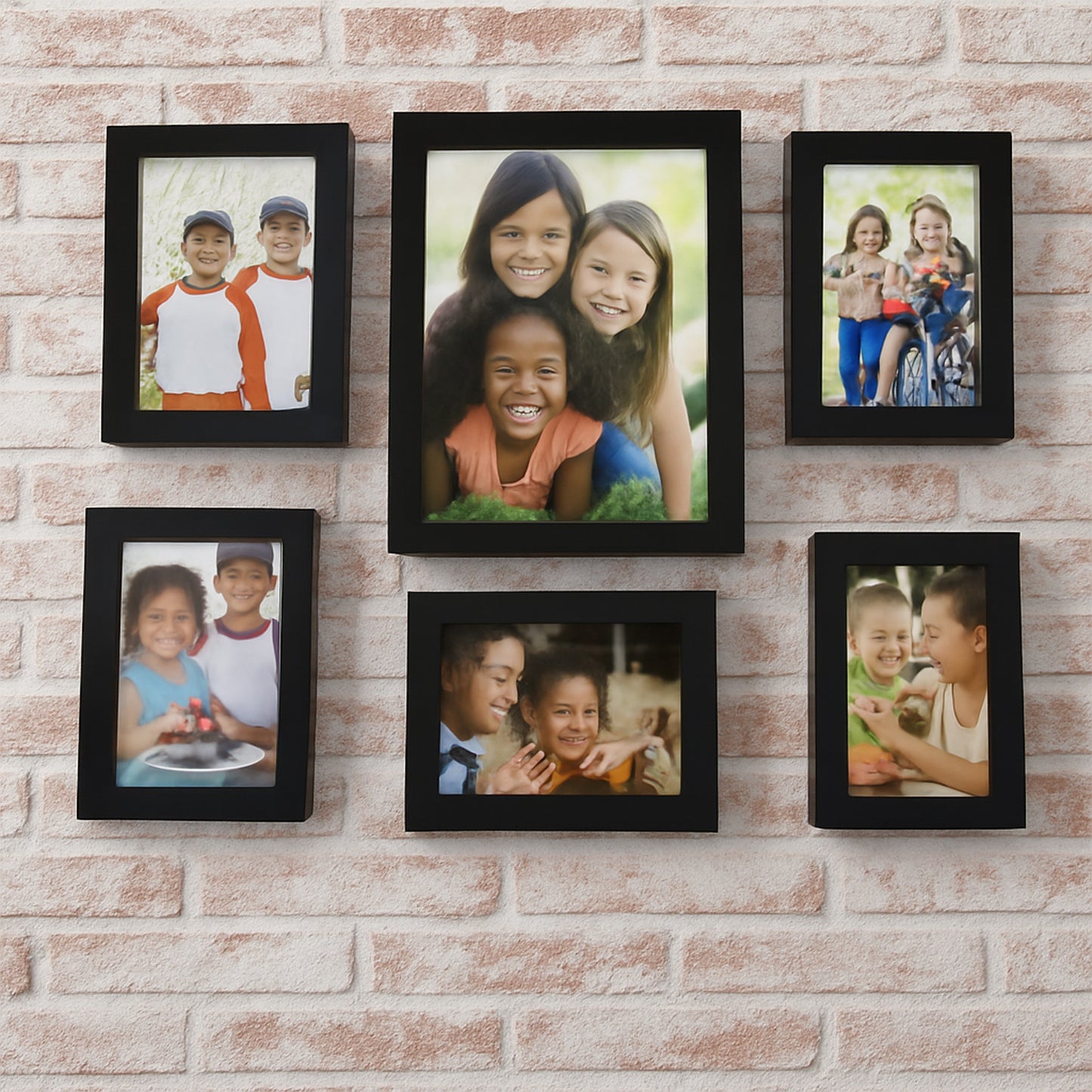 Photo Frame Set, 12 Pieces, Black Gallery Wall Collection, Multiple Sizes, Wall Mountable