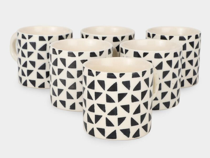 Black & White 140ml Ceramic Mug