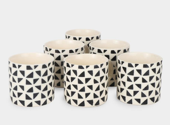 Black & White 140ml Ceramic Mug